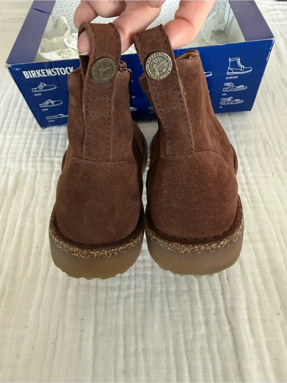 NIB Rare Birkenstock Melrose Suede Leather Booties Size 37 Regular/Wide
